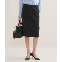 【通勤スーツ／洗える】ストレッチストレートスカート