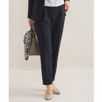 【通勤スーツ／洗える】ストレッチタックテーパードパンツ