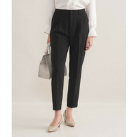 【通勤スーツ/洗える】ストレッチタックテーパードパンツ