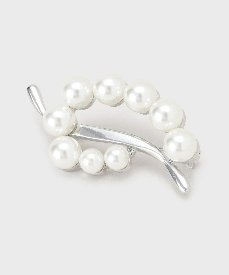 【セレモニー/上品】パール調モチーフブローチ1