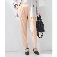 【褒められパンツ／高ストレッチ】タックテーパードパンツ