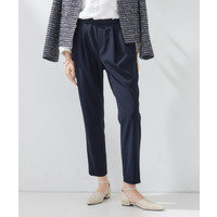 【褒められパンツ／高ストレッチ】タックテーパードパンツ