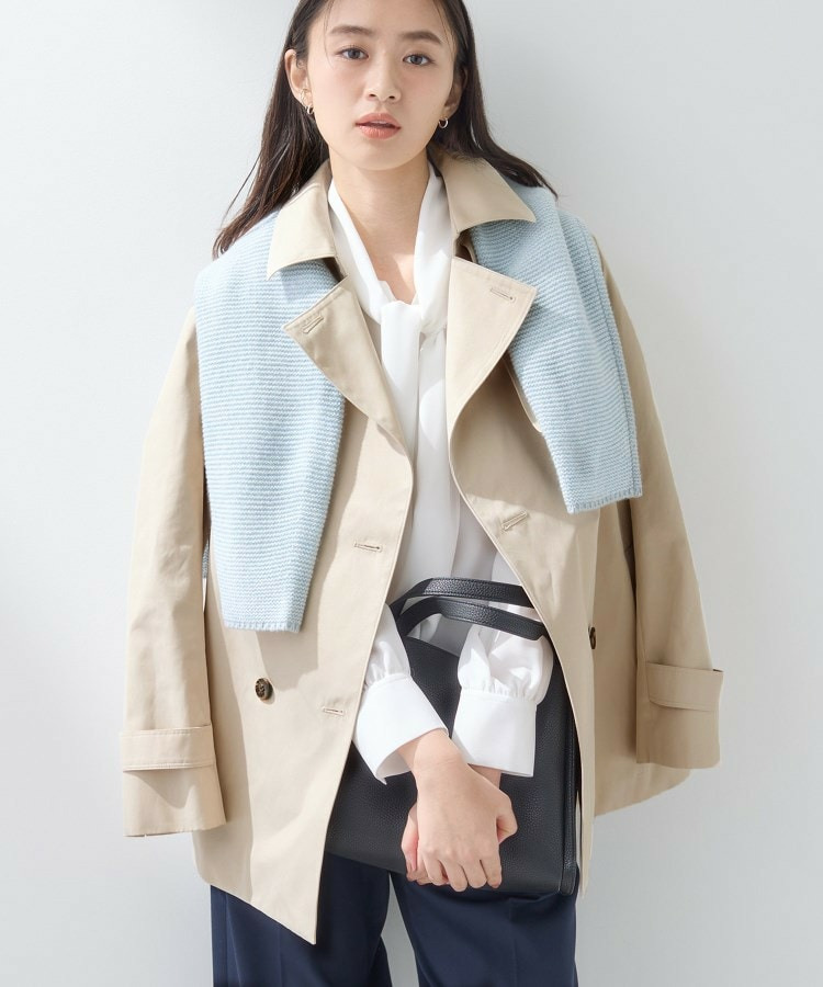 【花粉付着防止／撥水／UVケア】名品トレンチコート