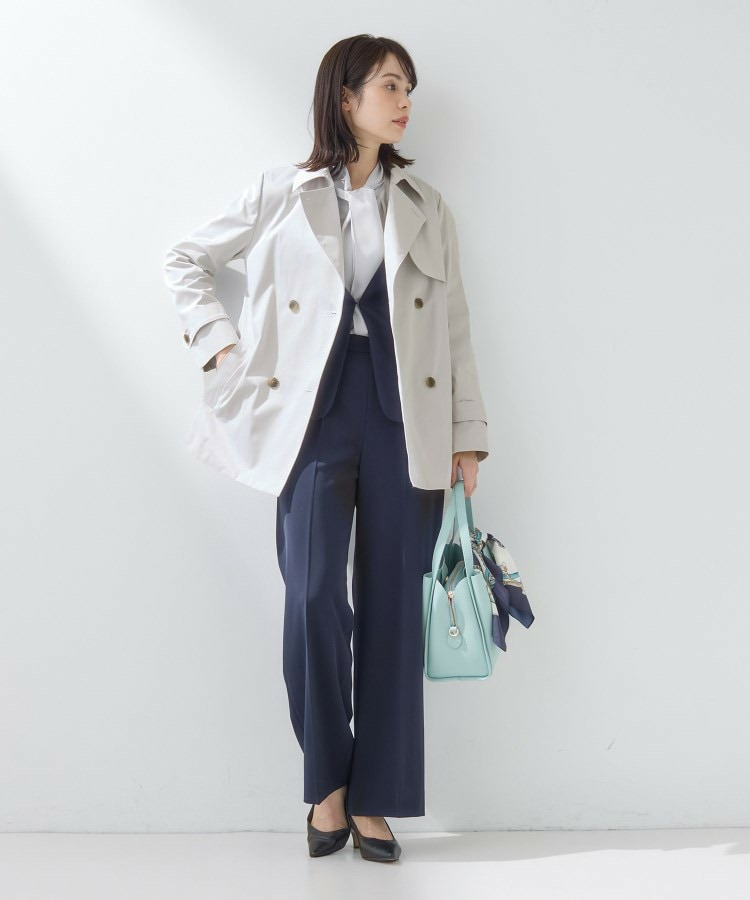 【花粉付着防止/撥水/UVケア】名品トレンチコート13