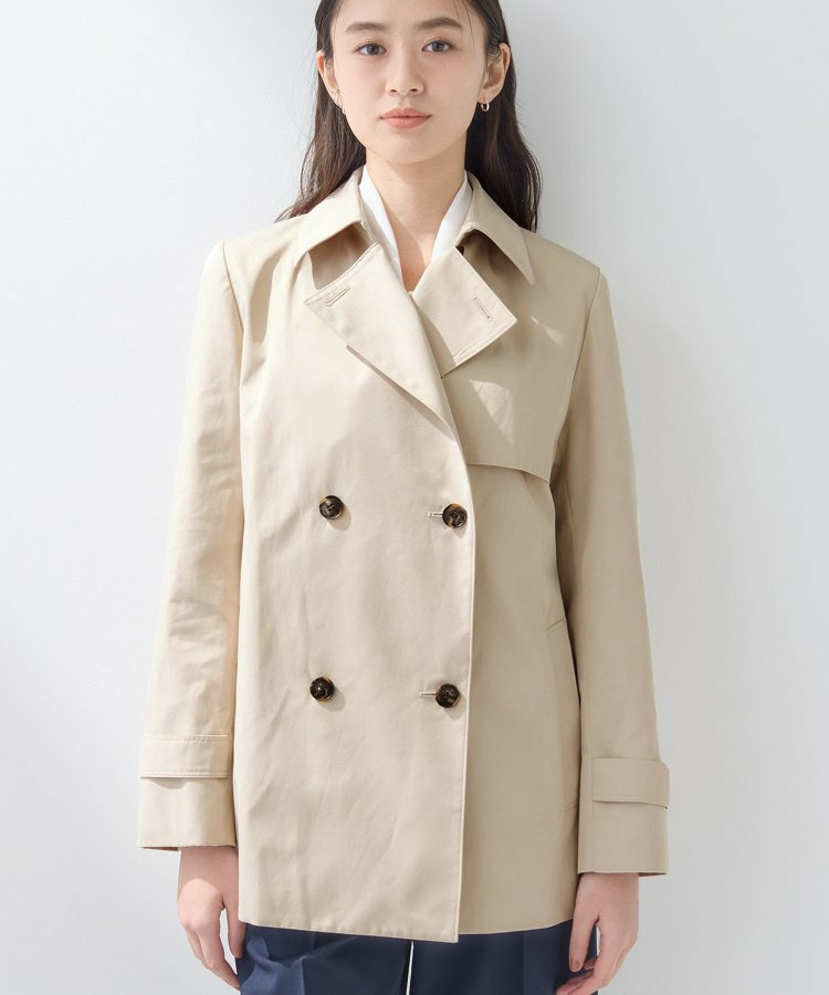 【花粉付着防止/撥水/UVケア】名品トレンチコート15