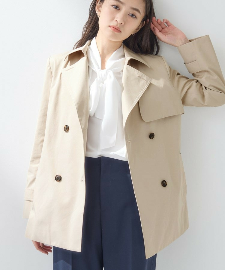【花粉付着防止/撥水/UVケア】名品トレンチコート3