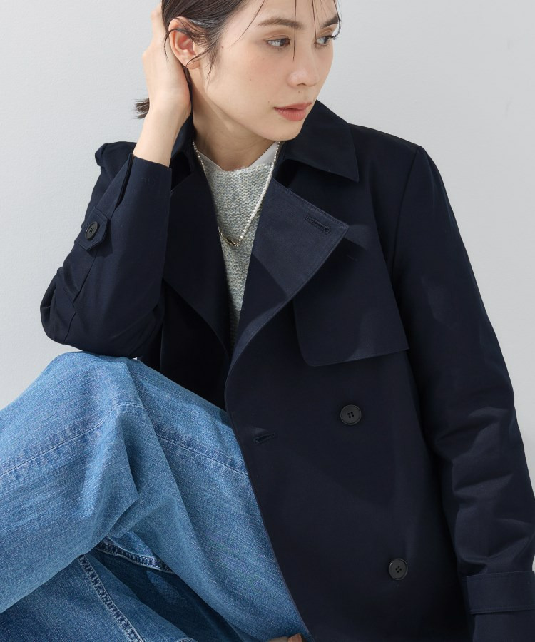 【花粉付着防止/撥水/UVケア】名品トレンチコート1