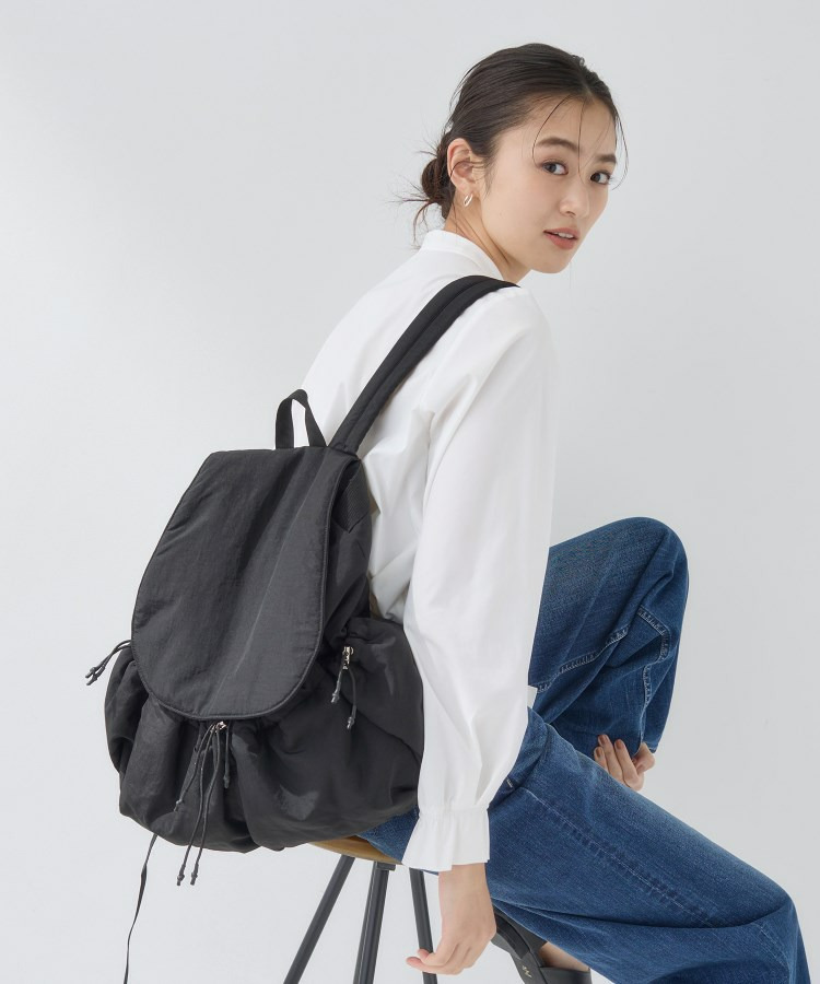 【超軽量／大人カジュアル】収納力◎！ギャザーフォルムリュック