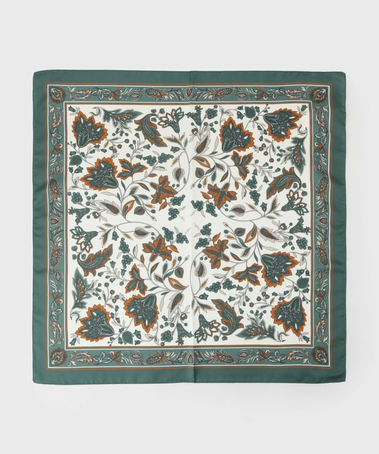 【60cm四方】リーフ柄スカーフ2