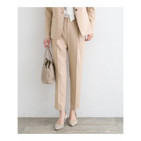 【洗える／UVケア／定番スーツ】ウール調テーパードパンツ