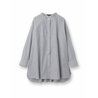 【洗える/コットン100%】バンドカラーシャツ