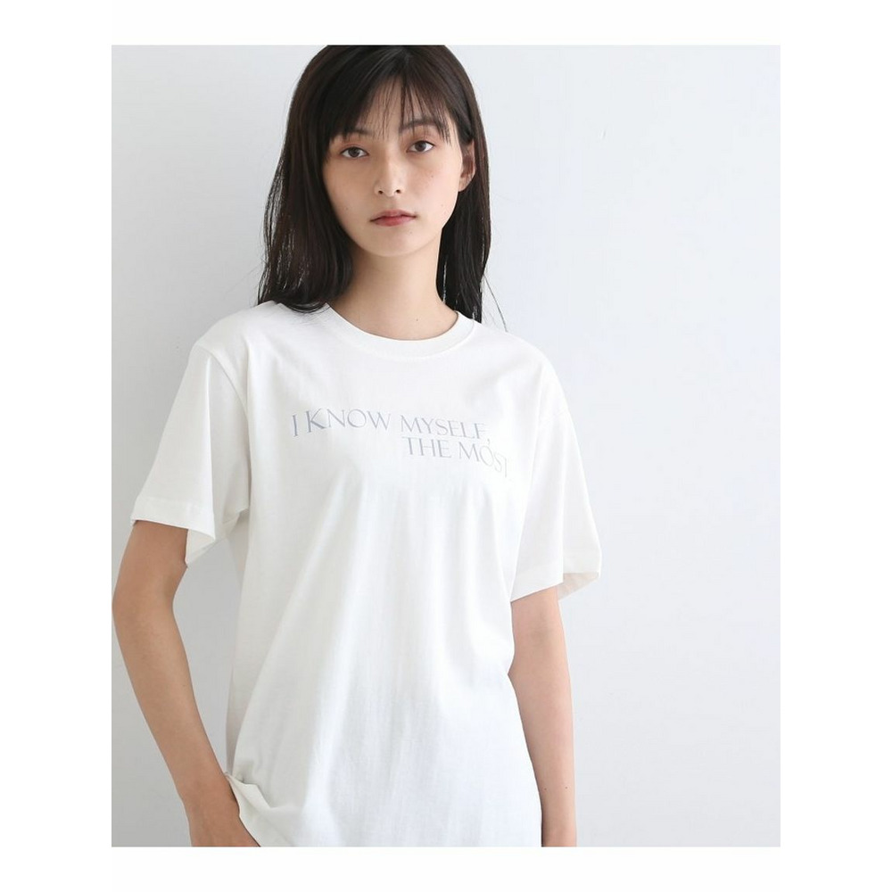 【LIFE】オーガニック メッセージロゴTシャツ ホワイト(001) 1