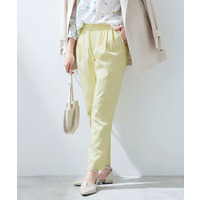 新色登場！【褒められパンツ／洗える】ウエストゴムタックテーパードパンツ