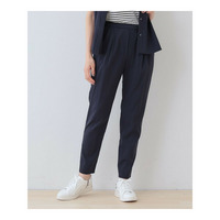 【パンツ人気1位／褒められパンツ／洗える】ウエストゴムタックテーパードパンツ