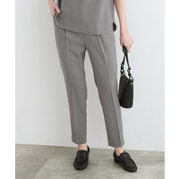 【定番スーツ／UVケア／洗える】ウール調タックテーパードパンツ