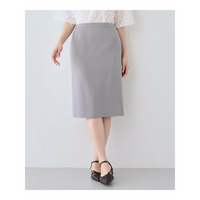 【定番スーツ／UVケア／イージーケア／洗える】ウール調ストレートスカート