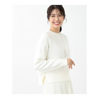 【SALE／洗える】ふくれジャカードニット
