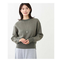 【洗える】ふくれジャカードニット