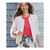【春SALE／手洗い可】ジップアップメッシュブルゾン