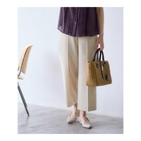 【UVカット／マシンウォッシュ可／セットアップ可／夏の通勤におすすめ】ドライタッチストレートパンツ