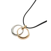 【カジュアルにもエレガントにも◎】ダブルリングネックレス