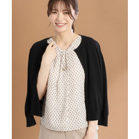 【手洗い可】7分袖ドライタッチカーディガン