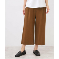 【E‐QUALITY／お腹・腰周りすっきり見え◎】ストレッチワイドクロップドパンツ
