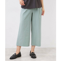 【E‐QUALITY／お腹・腰周りすっきり見え◎】ストレッチワイドクロップドパンツ