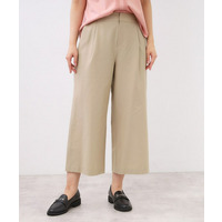 【E‐QUALITY／お腹・腰周りすっきり見え◎】ストレッチワイドクロップドパンツ