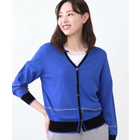 【WEB先行カラーあり／手洗い可／アンサンブル可】ひんやりタッチカーディガン