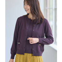 【WEB先行カラーあり／軽い羽織に◎／アンサンブル可】透かし柄カーディガン