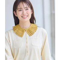 【コーディネートのポイントに◎／同素材スカートあり】レース付け衿