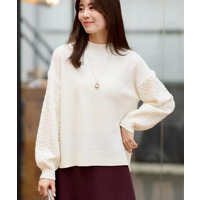 【一枚で着映え◎／ゆったりシルエット】ラメ×スパンコールウール混ニット