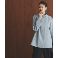 【衿が顔に当たらない◎】スタンドネックミドルコート