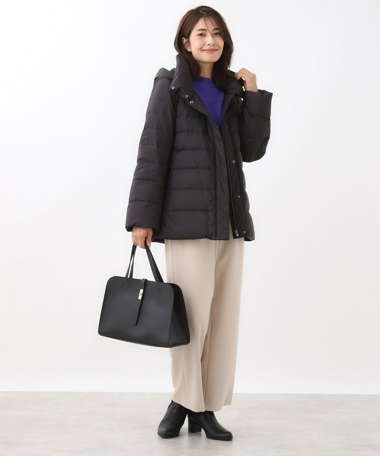 【定番人気/ウエスト調整可】フーデッドミドルダウンコート12