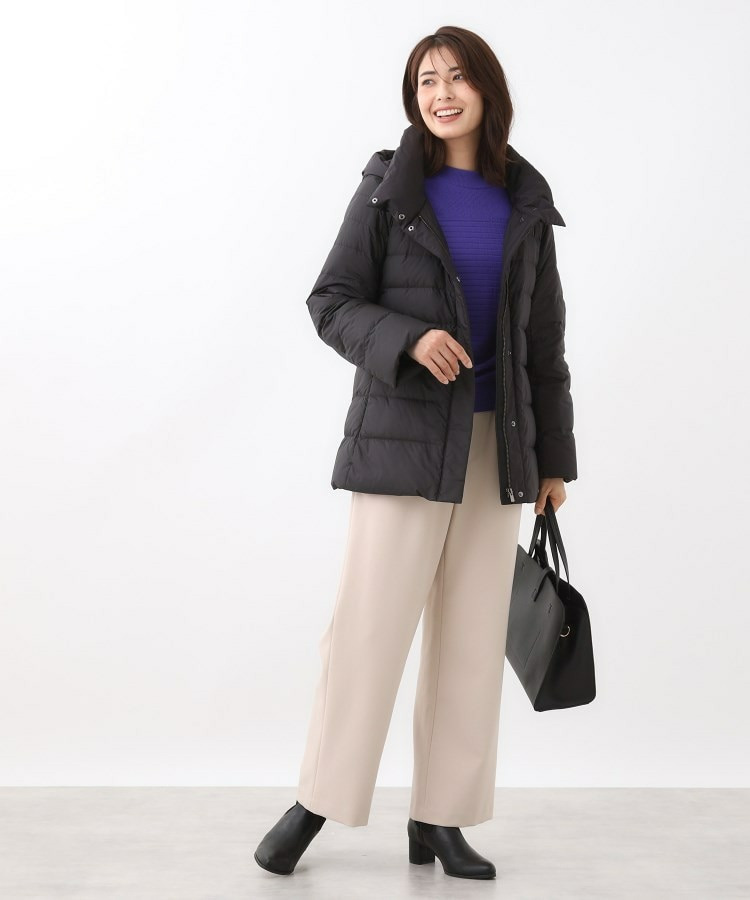 【定番人気/ウエスト調整可】フーデッドミドルダウンコート13