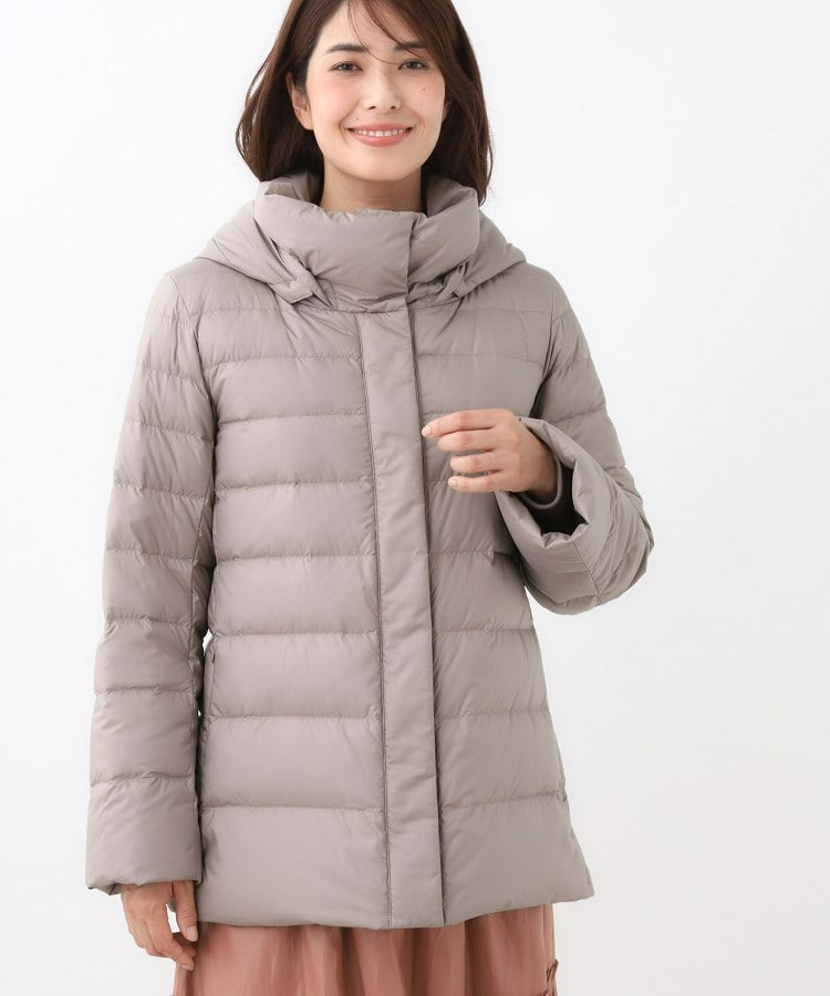 【定番人気/ウエスト調整可】フーデッドミドルダウンコート15
