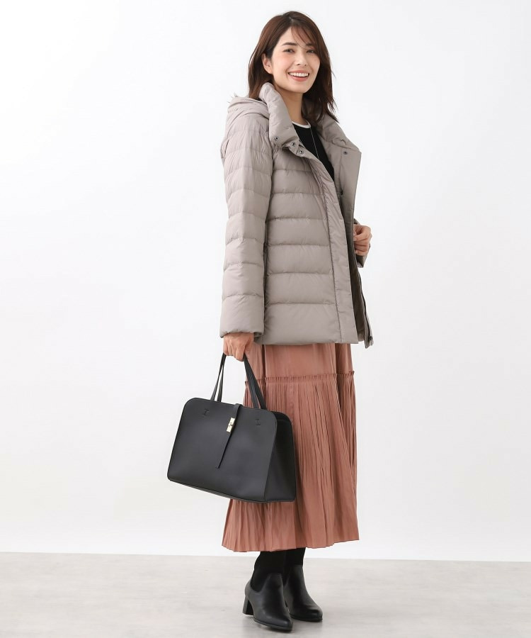 【定番人気/ウエスト調整可】フーデッドミドルダウンコート17