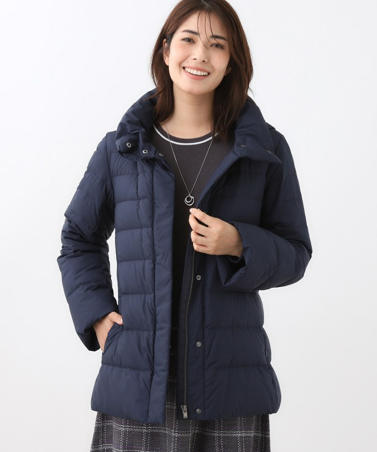 【定番人気/ウエスト調整可】フーデッドミドルダウンコート19