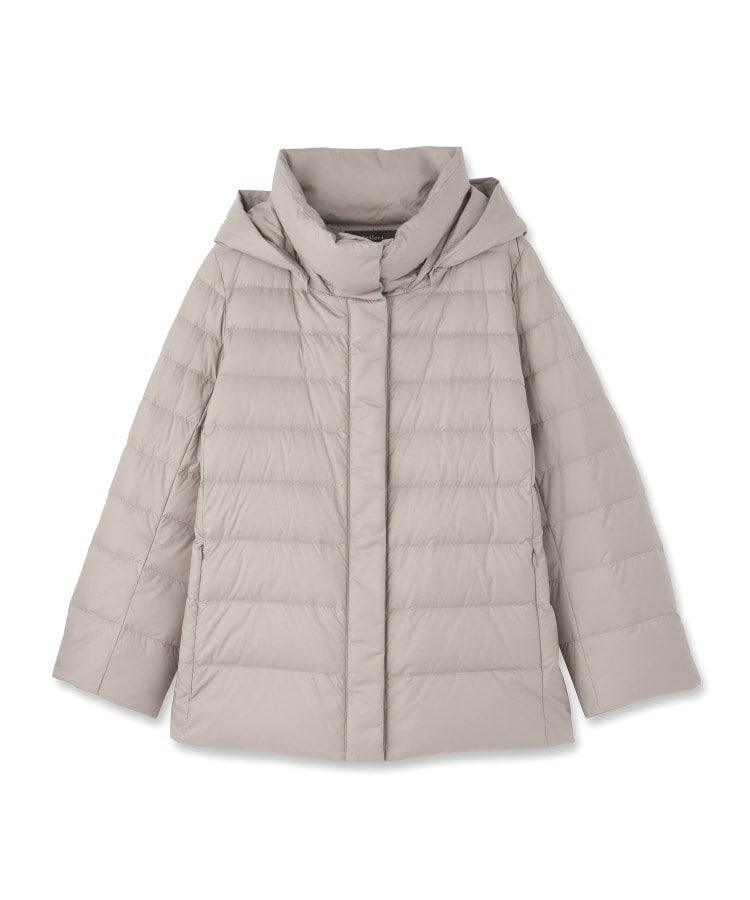 【定番人気/ウエスト調整可】フーデッドミドルダウンコート23