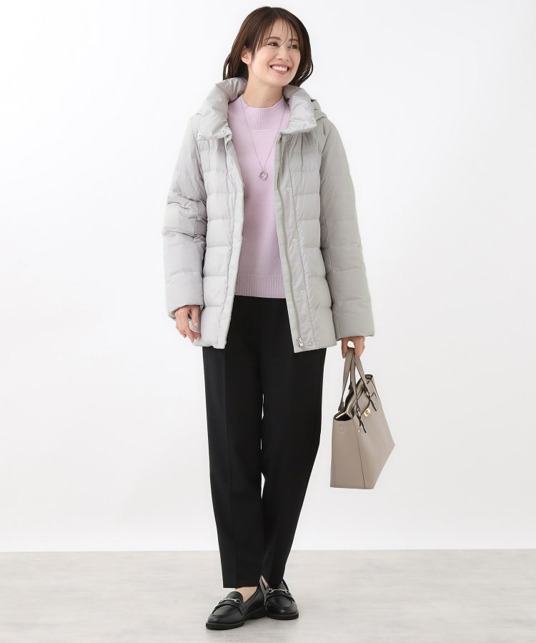 【定番人気/ウエスト調整可】フーデッドミドルダウンコート8