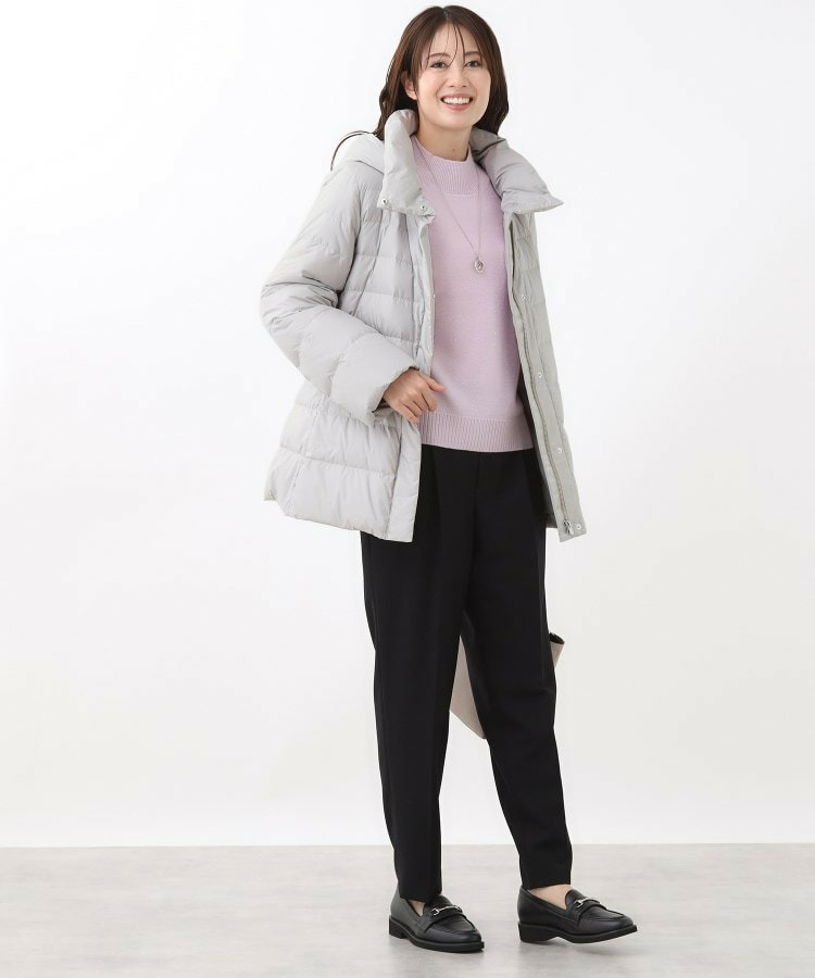 【定番人気/ウエスト調整可】フーデッドミドルダウンコート9
