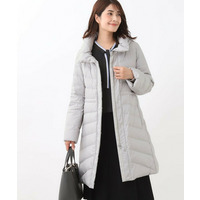 【定番人気／ウエスト調整可】フーデッドロングダウンコート