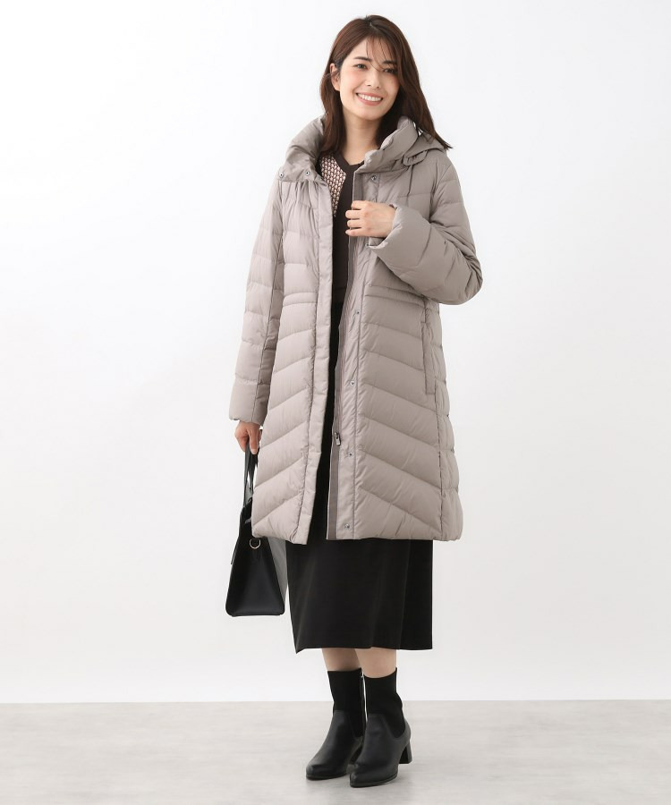 【定番人気/ウエスト調整可】フーデッドロングダウンコート14