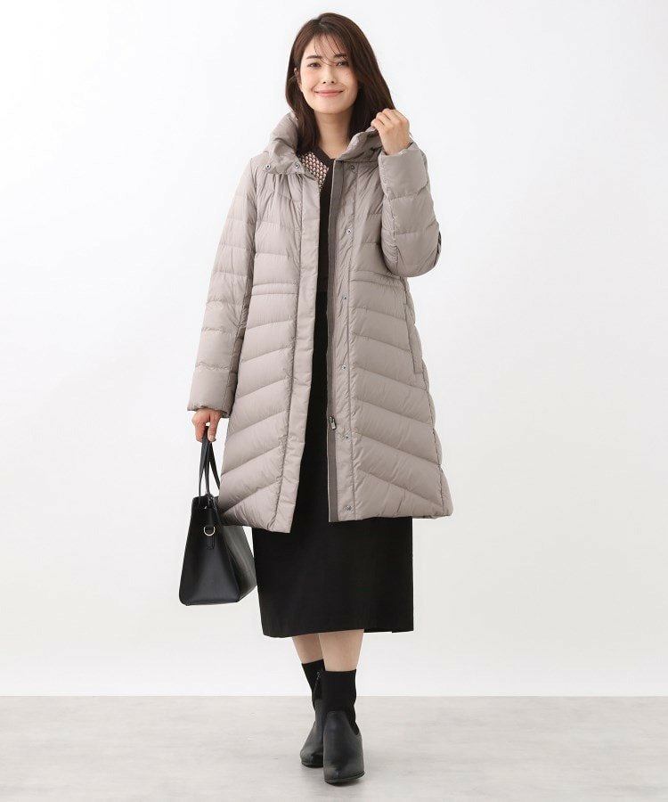 【定番人気/ウエスト調整可】フーデッドロングダウンコート15