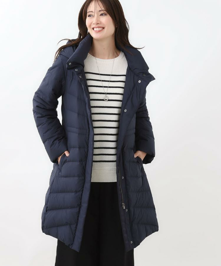 【定番人気/ウエスト調整可】フーデッドロングダウンコート17
