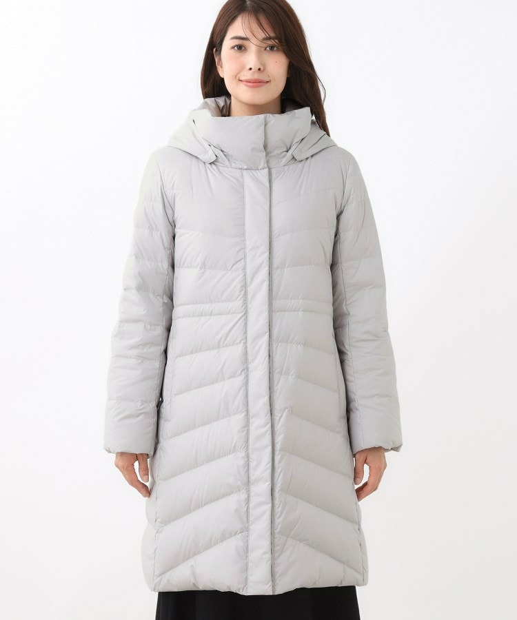 【定番人気/ウエスト調整可】フーデッドロングダウンコート23