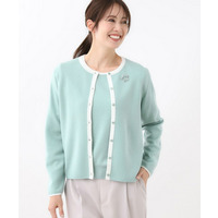 【単品使い◎／すっきり見え】ブローチ付きニットアンサンブル