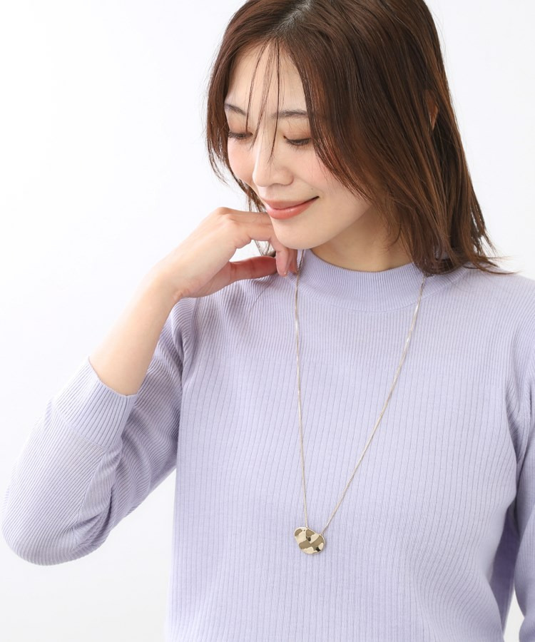 メタルプレートロングネックレス2
