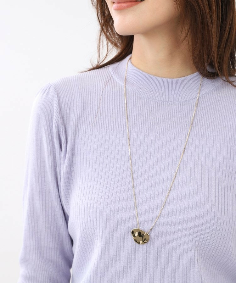 メタルプレートロングネックレス3